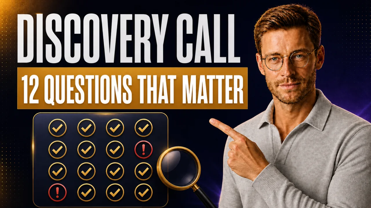 CloserCart guide thumbnail: Discovery call with 12 qualifying questions